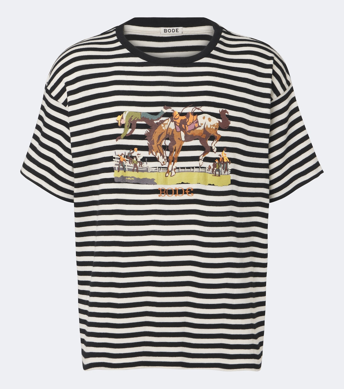 Bode - Rodeo striped cotton jersey T-shirt
