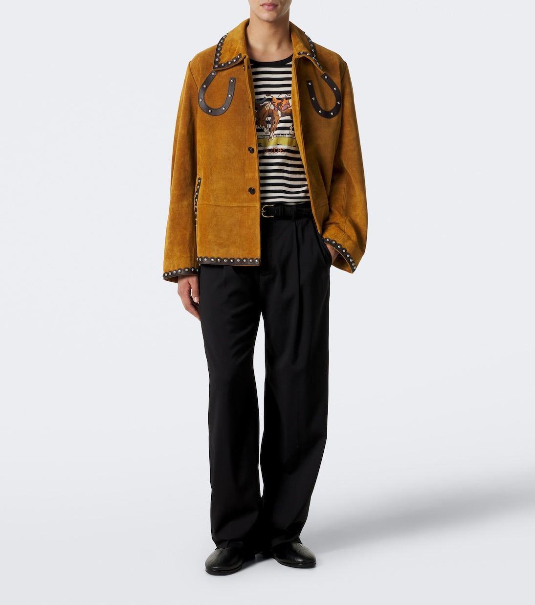 Bode - Rodeo striped cotton jersey T-shirt