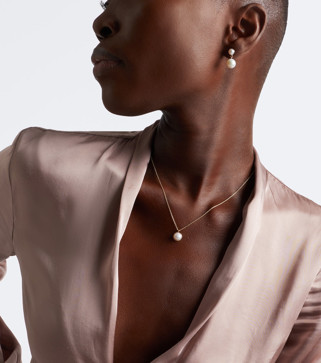 Sophie Bille Brahe - Luce Simple 14kt gold necklace with freshwater pearl