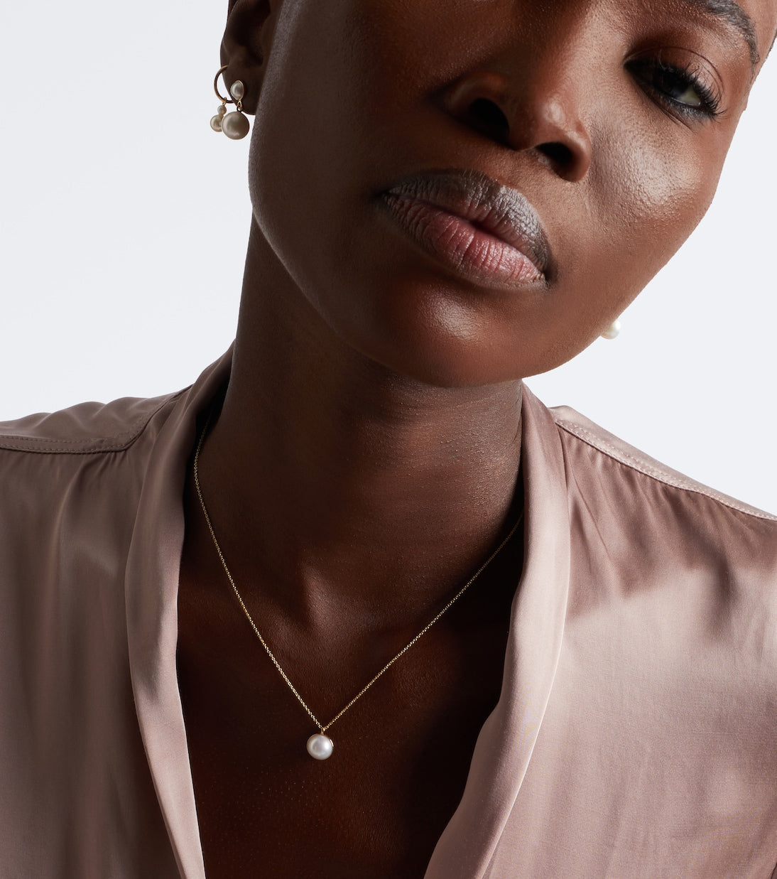 Sophie Bille Brahe - Luce Simple 14kt gold necklace with freshwater pearl