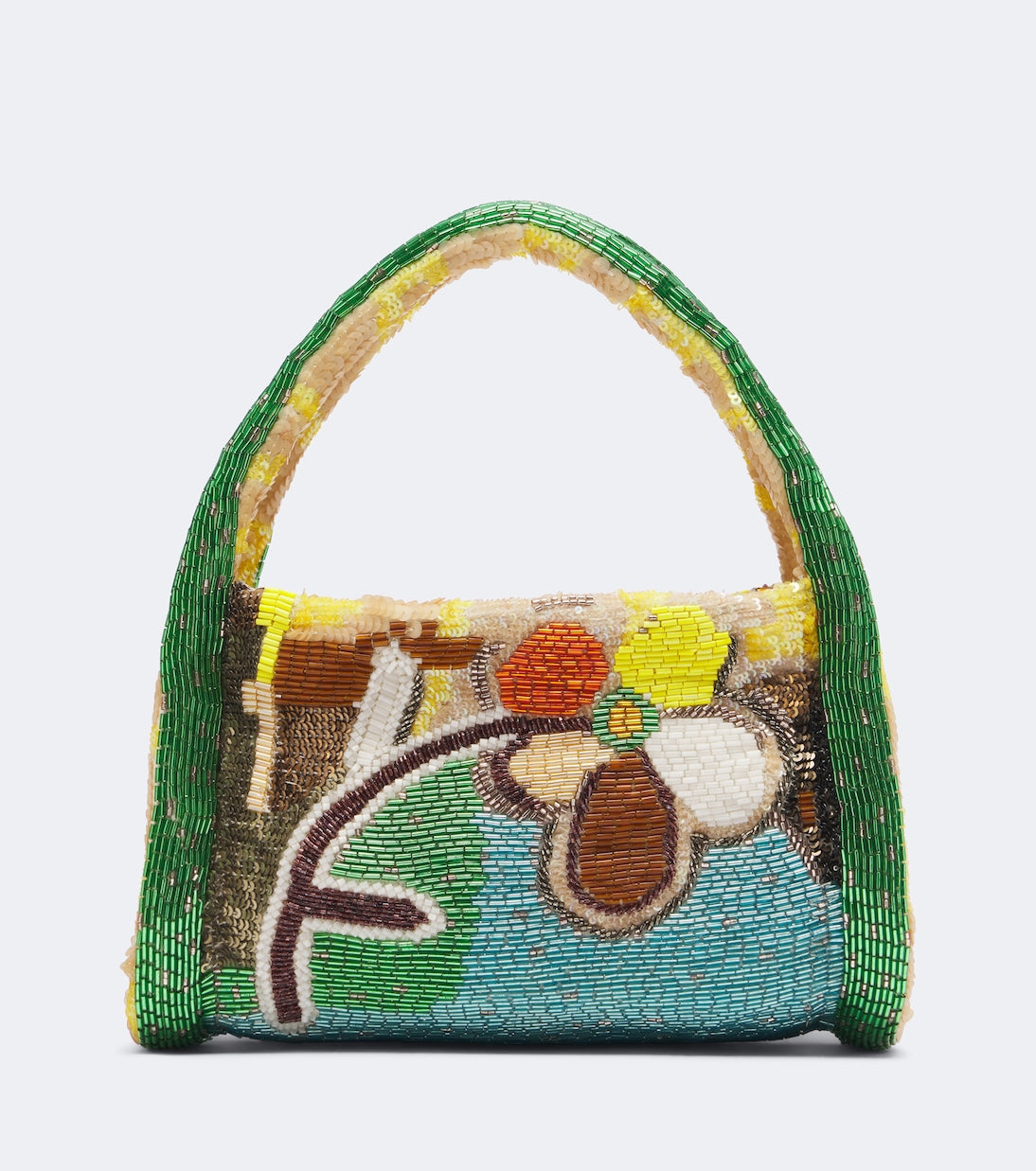Alémais - Limelight beaded top-handle bag