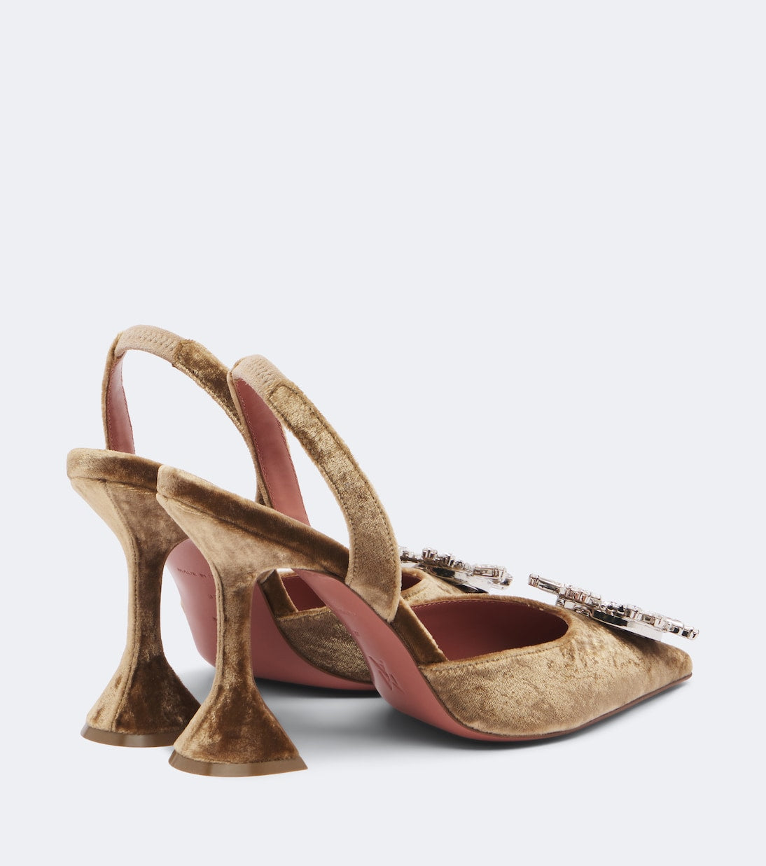 Amina Muaddi - Begum embellished velvet slingback pumps
