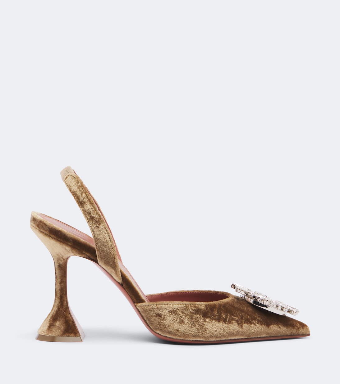 Amina Muaddi - Begum embellished velvet slingback pumps