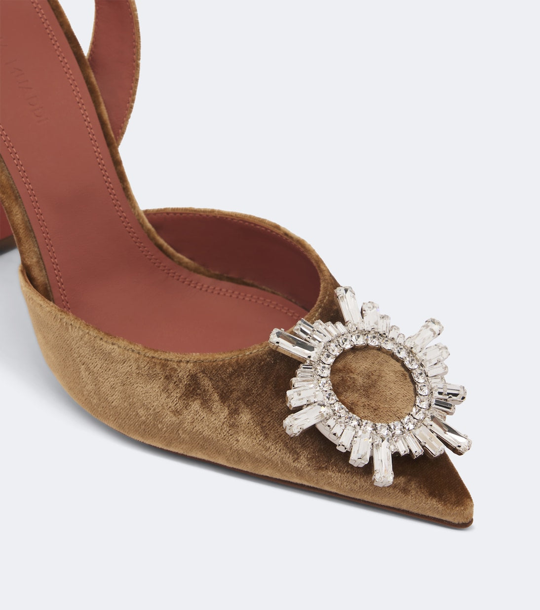 Amina Muaddi - Begum embellished velvet slingback pumps