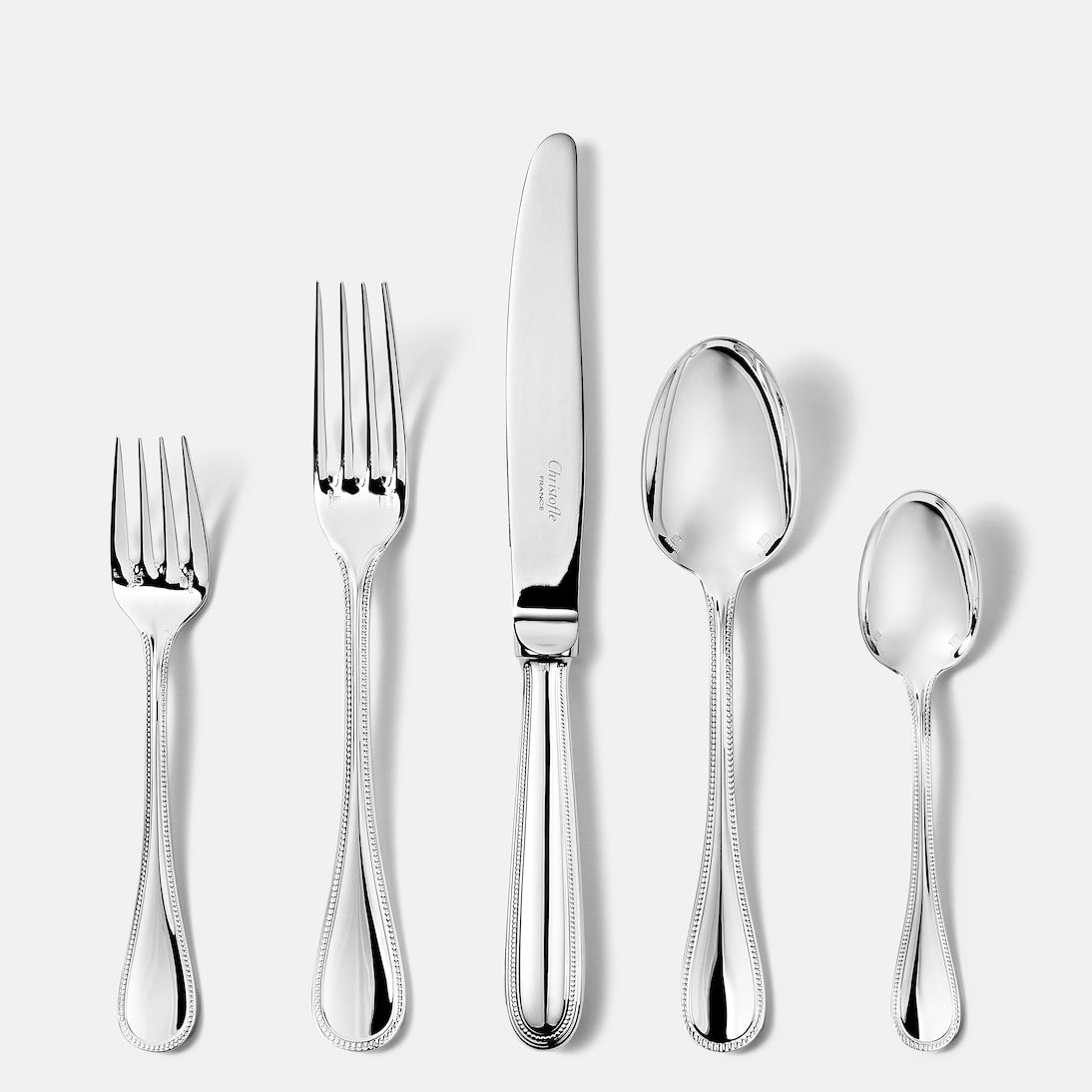 Christofle - Perles silver-plated 5-piece cutlery set