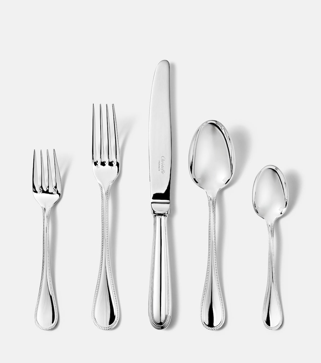 Christofle - Perles silver-plated 5-piece cutlery set
