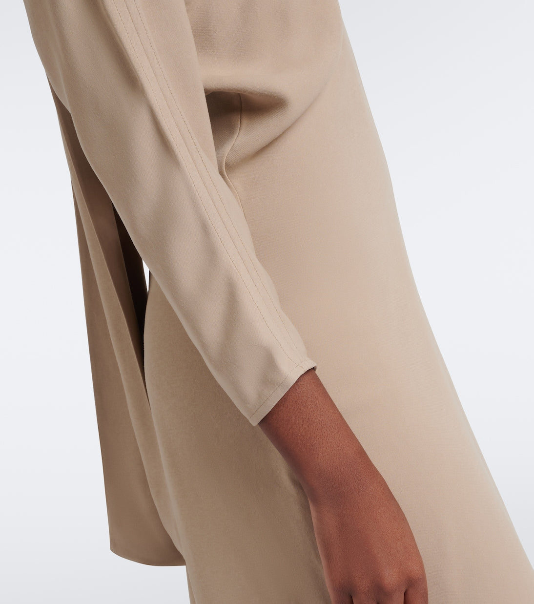 Toteme - Draped tie-neck cady midi dress