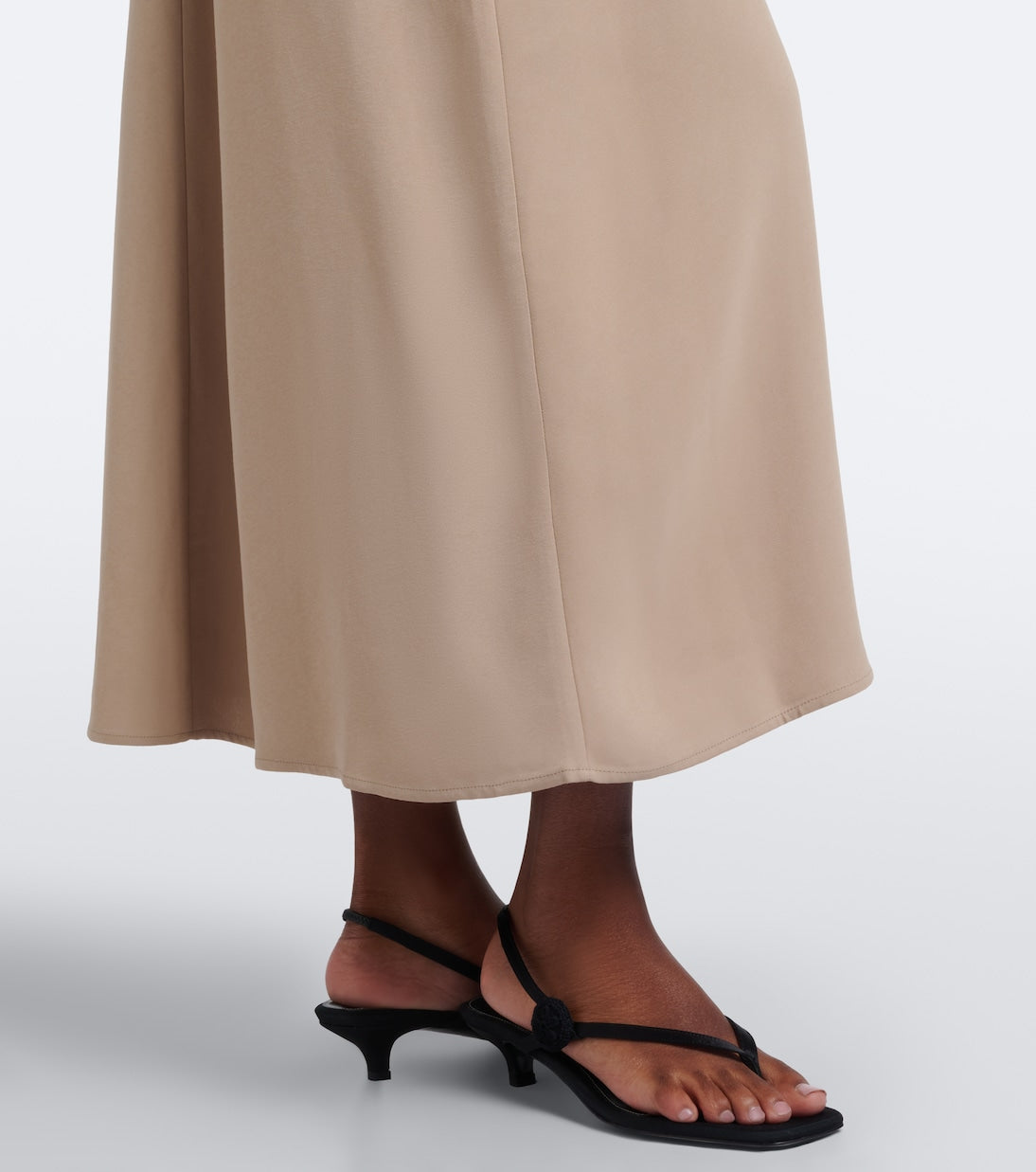 Toteme - Draped tie-neck cady midi dress