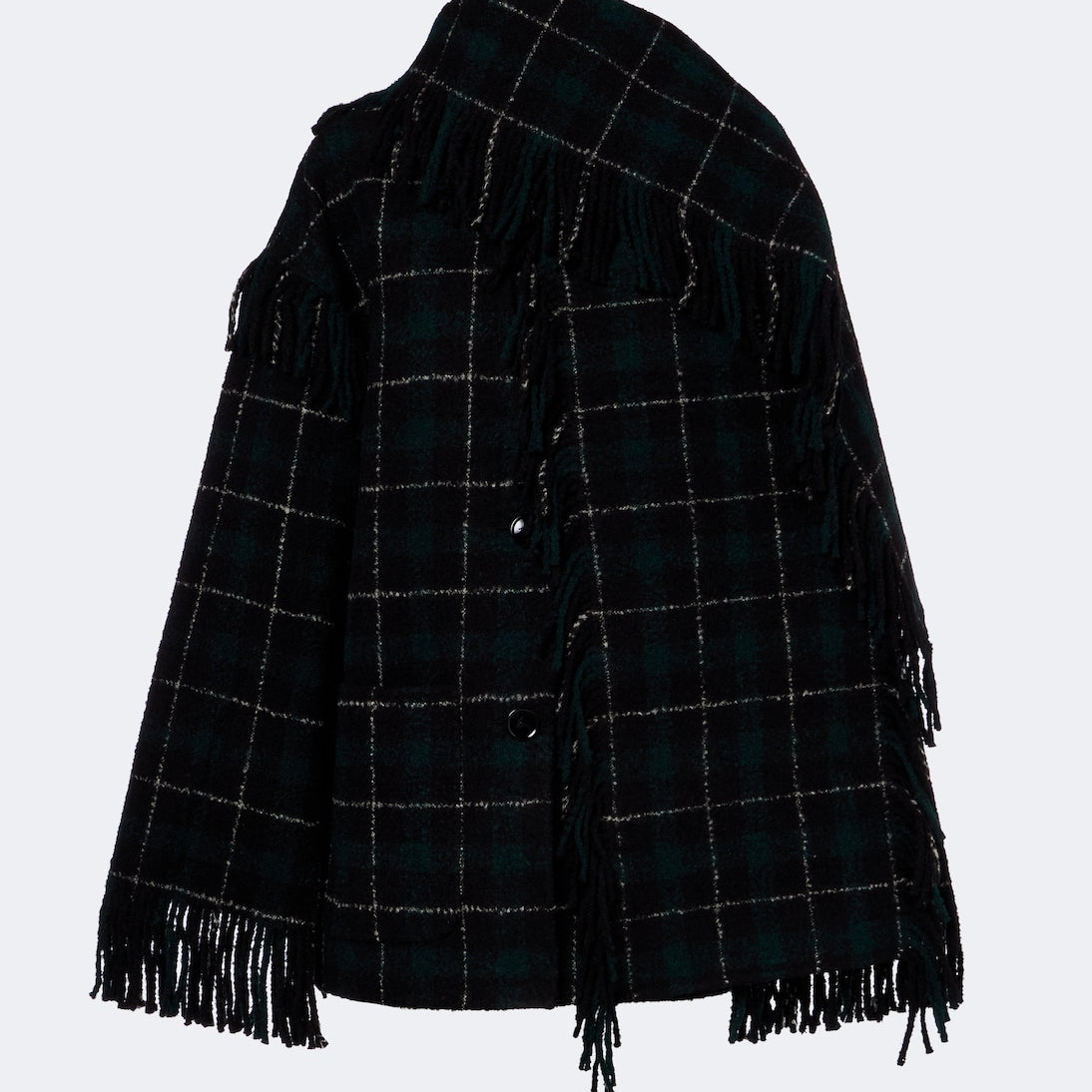Toteme - Fringed checked wool-blend coat