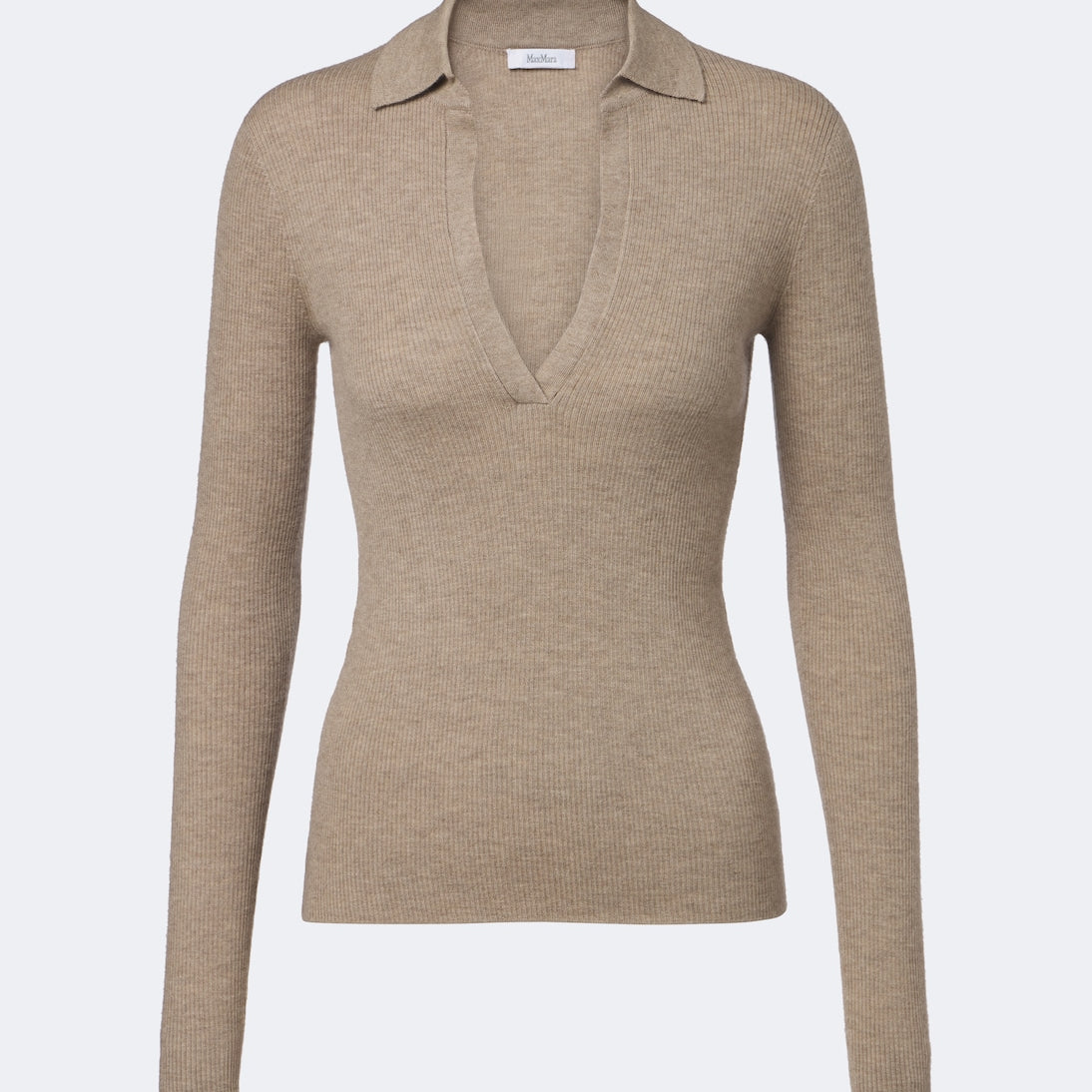 Max Mara - Ribbed-knit cashmere polo sweater