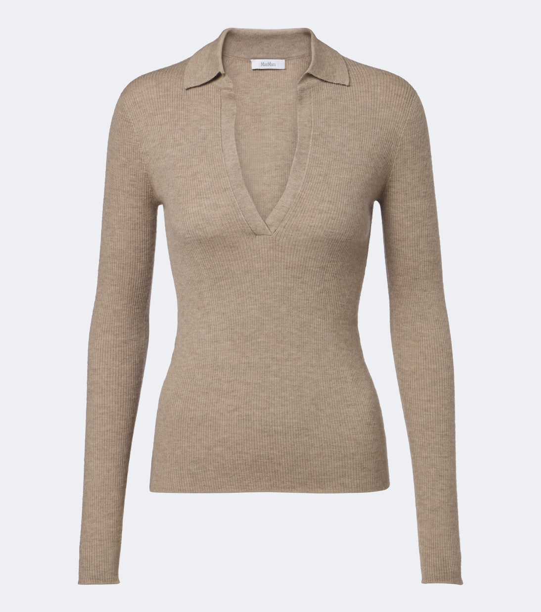 Max Mara - Ribbed-knit cashmere polo sweater