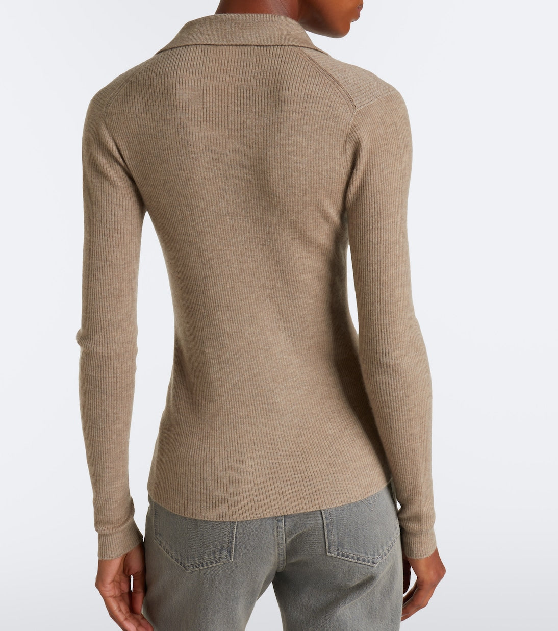 Max Mara - Ribbed-knit cashmere polo sweater