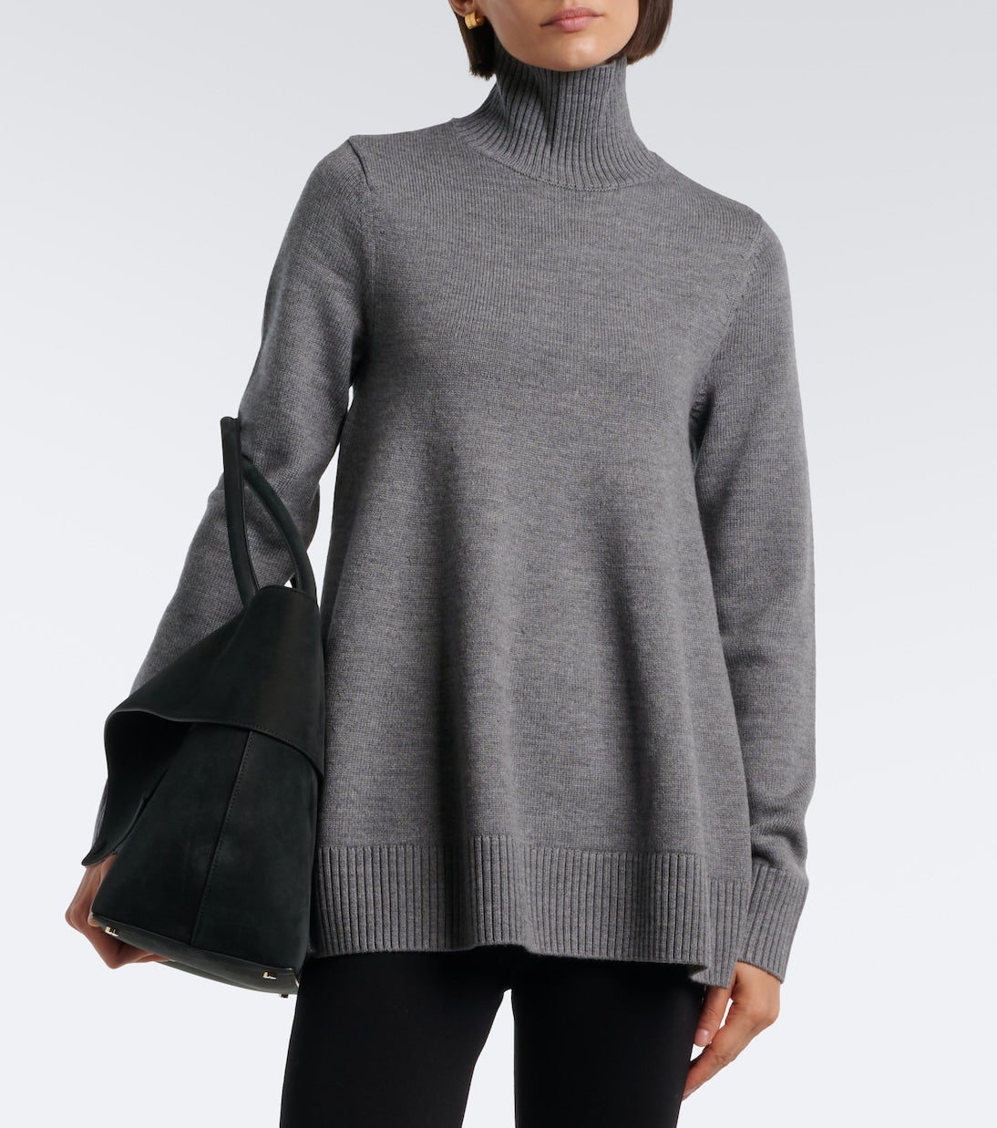 Toteme - Flared wool turtleneck sweater