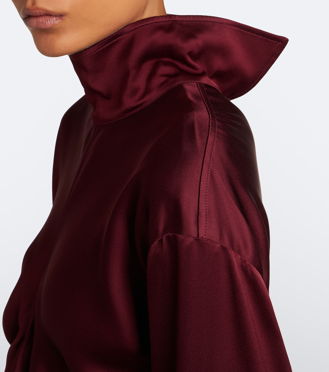 Toteme - Slouch draped crêpe satin blouse