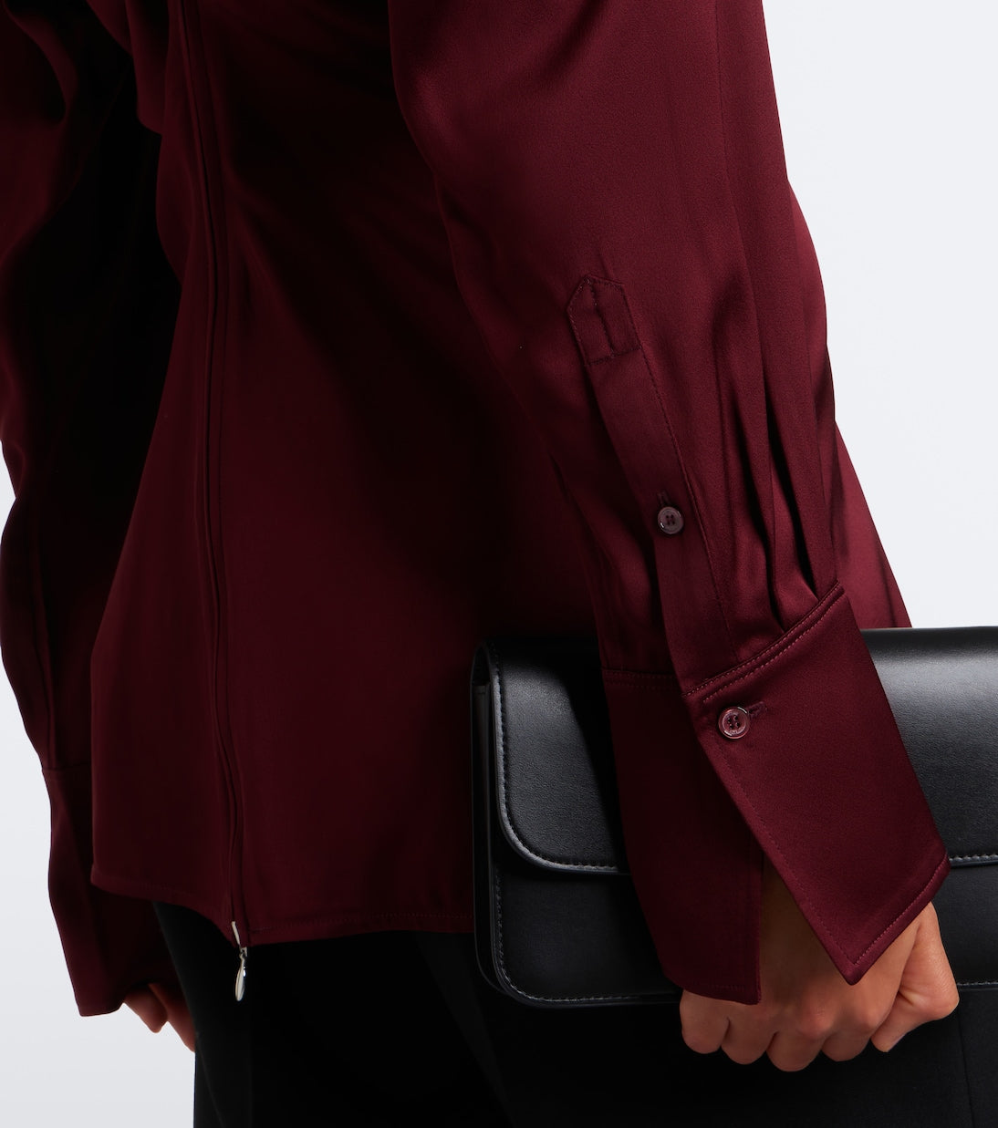 Toteme - Slouch draped crêpe satin blouse