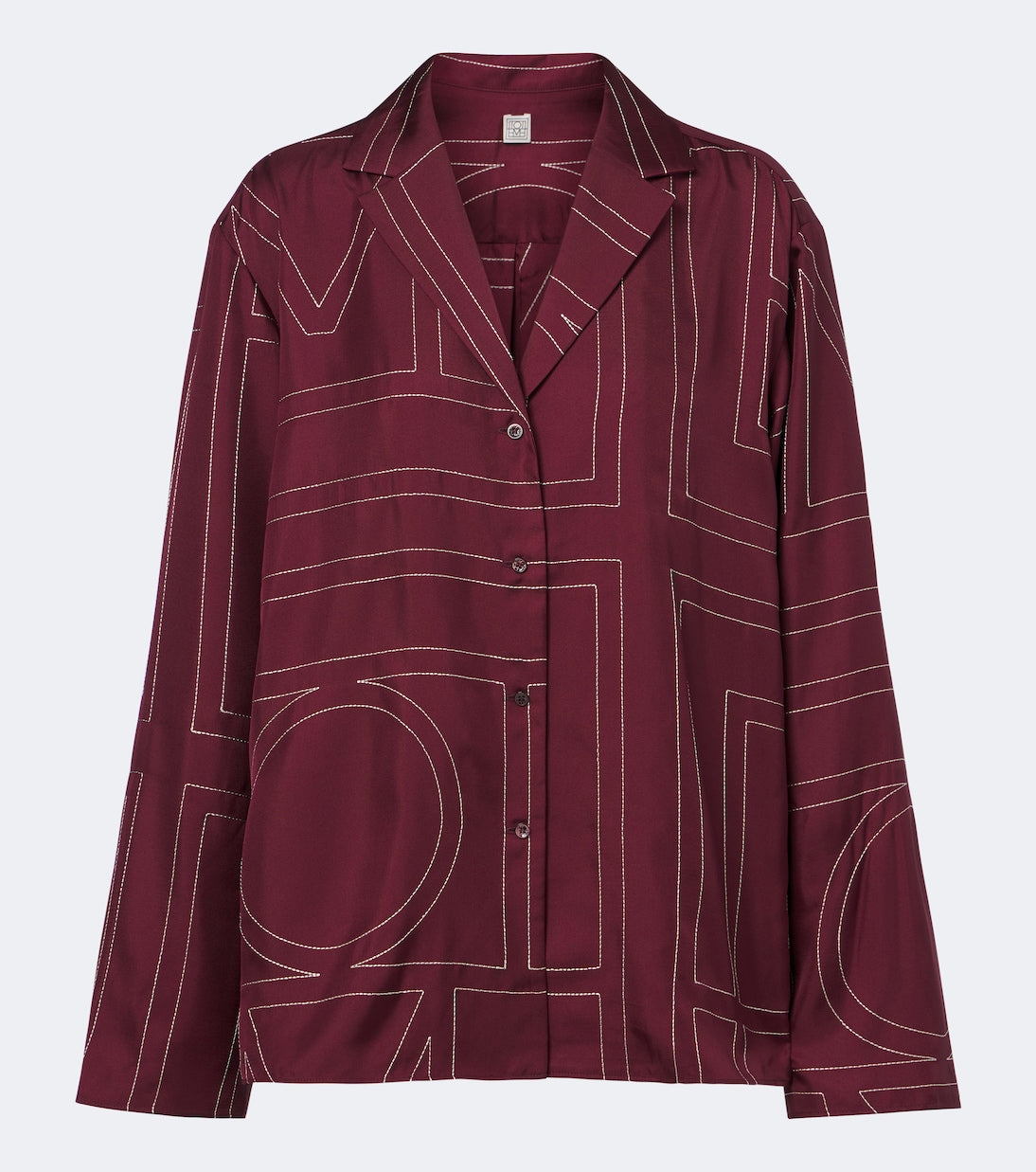 Toteme - Monogram silk twill shirt