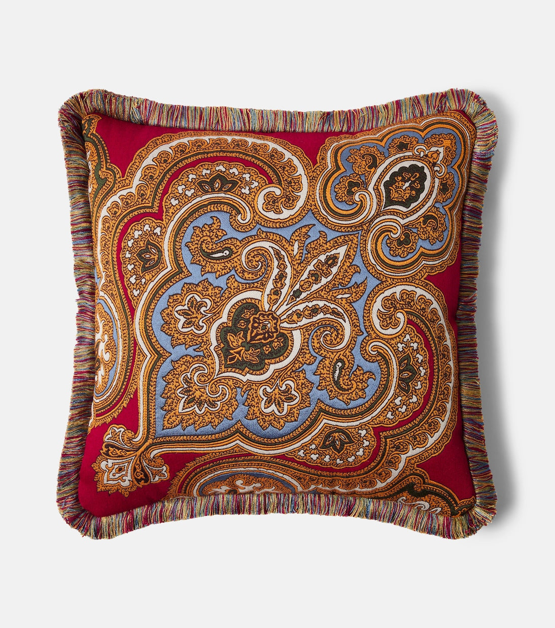 Etro - Kash fringed paisley jacquard cushion
