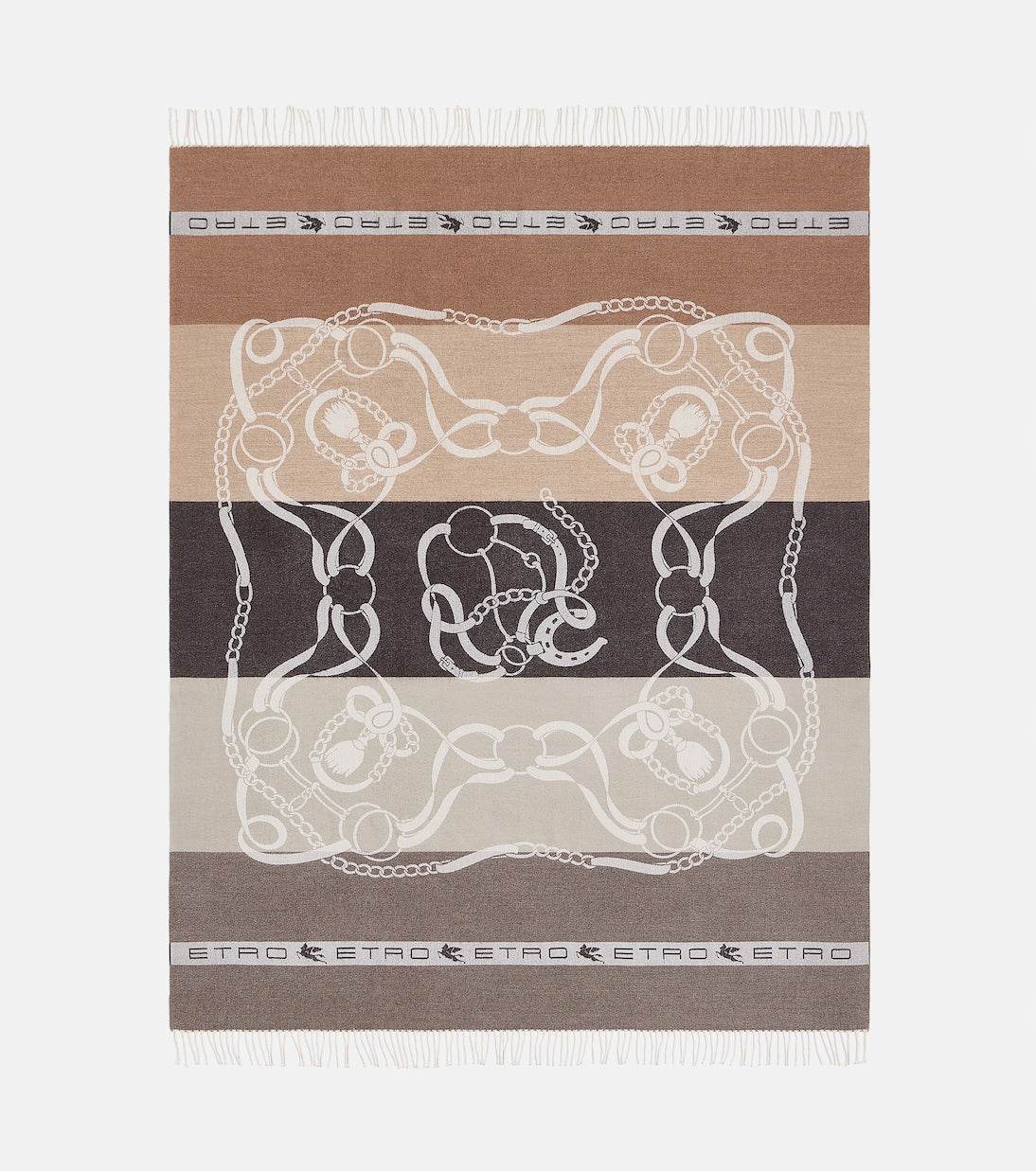 Etro - Fringe-trimmed wool jacquard throw