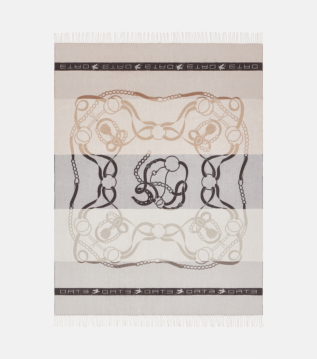 Etro - Fringe-trimmed wool jacquard throw