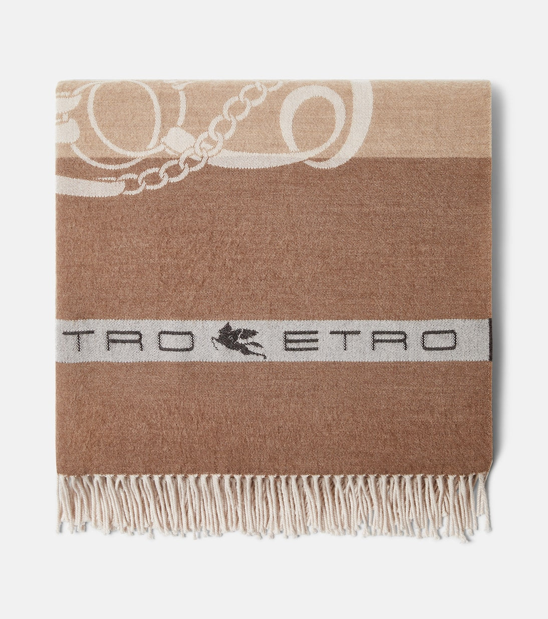 Etro - Fringe-trimmed wool jacquard throw