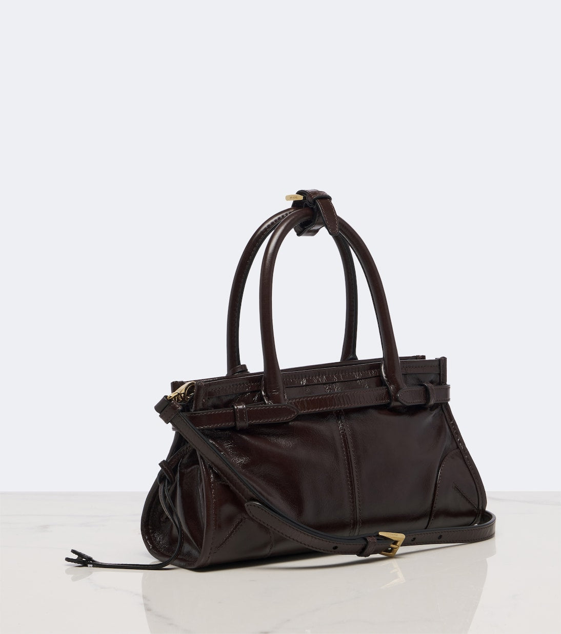 Prada - Prada Bonnie Mini leather top-handle bag