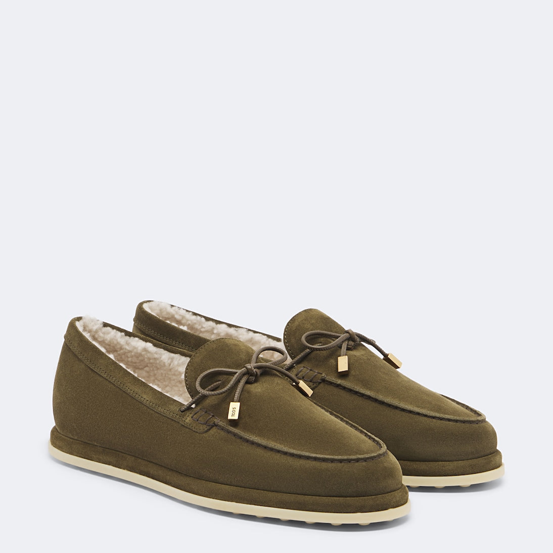 Tod's - Gommino® shearling-lined suede boat shoes