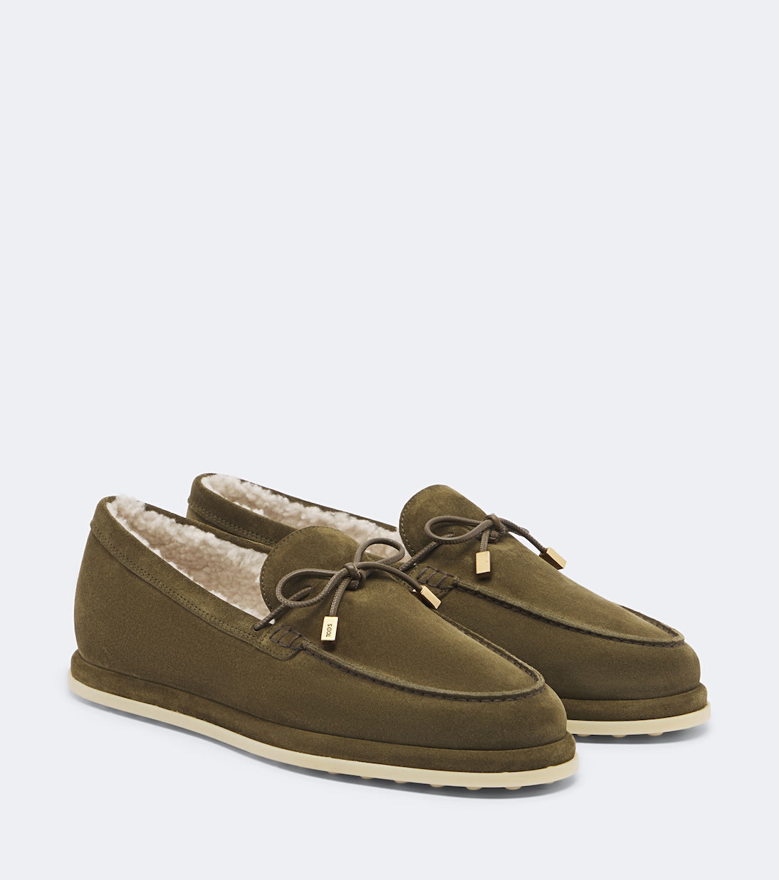 Tod's - Gommino® shearling-lined suede boat shoes
