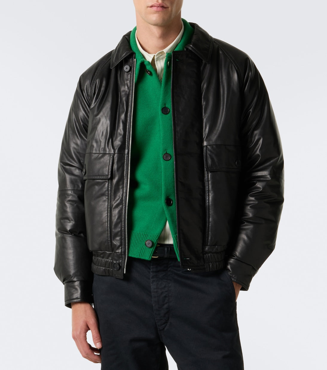 Auralee - Leather down jacket