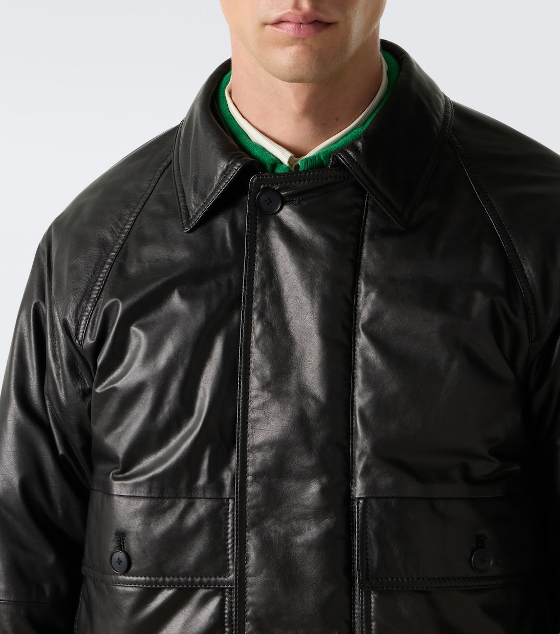 Auralee - Leather down jacket