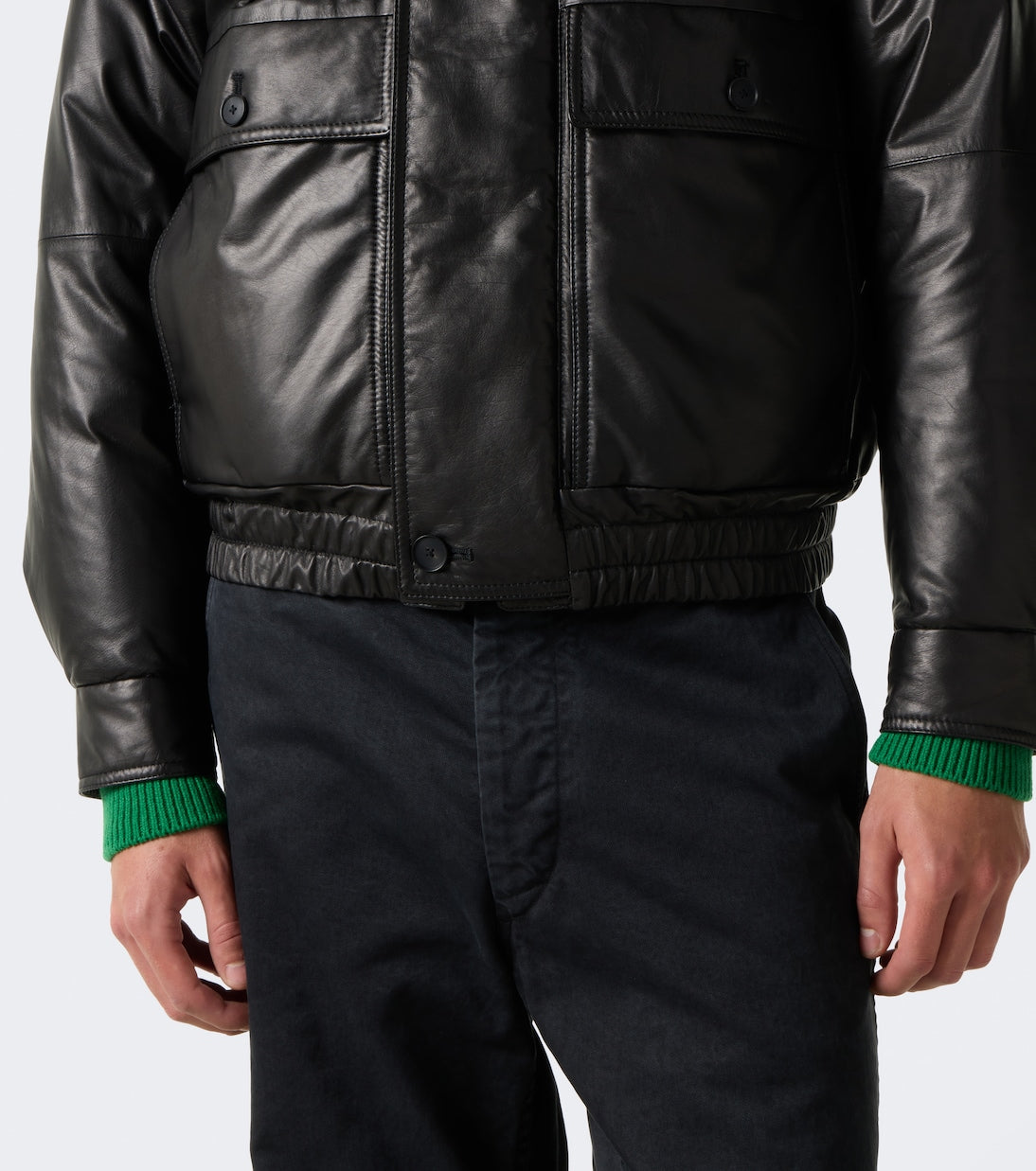 Auralee - Leather down jacket