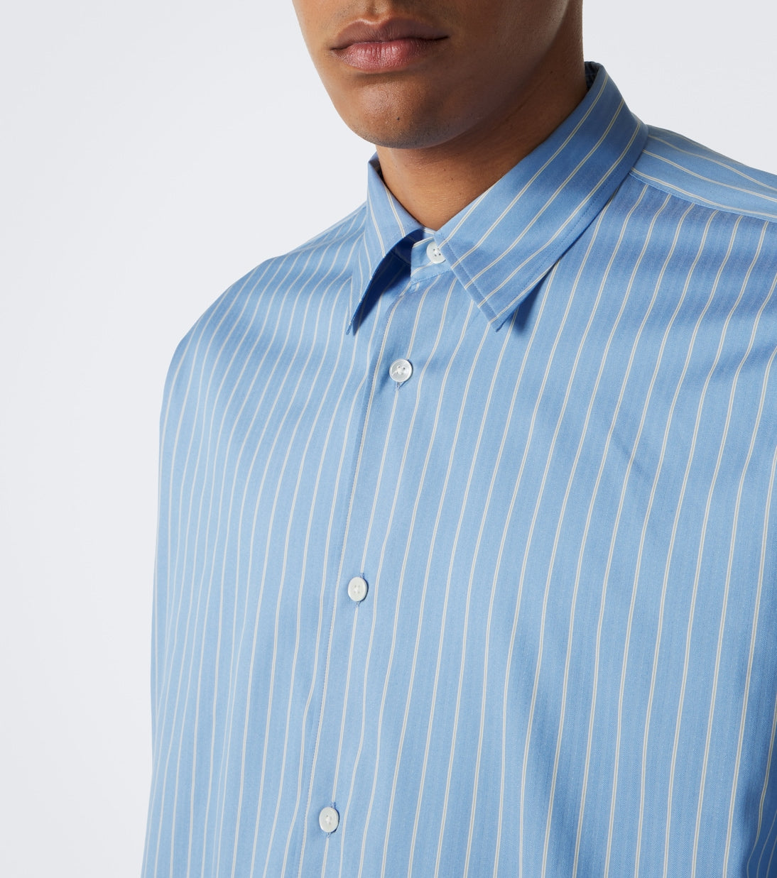 Auralee - Striped cotton and silk shirt