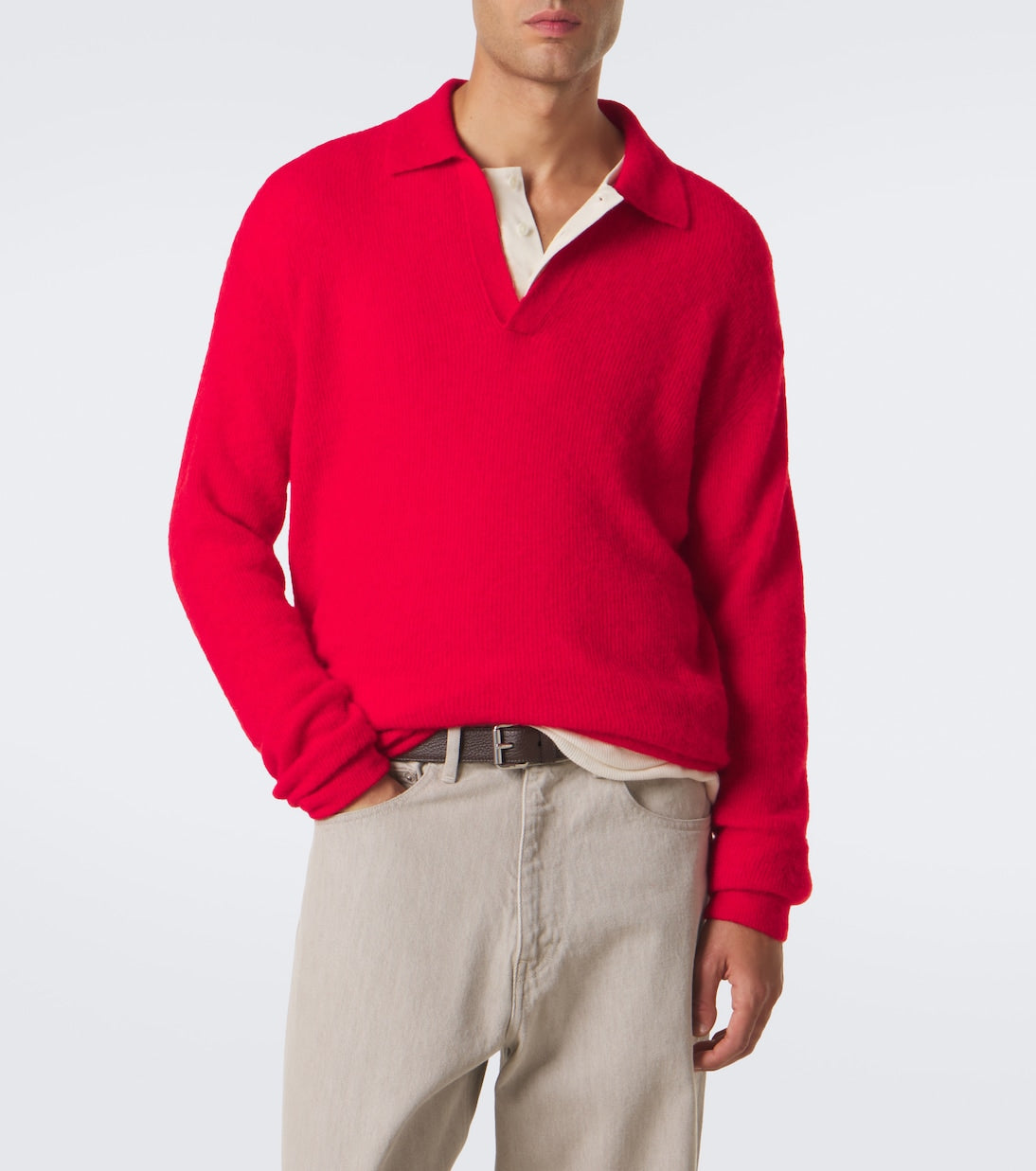 Auralee - Alpaca-blend polo sweater