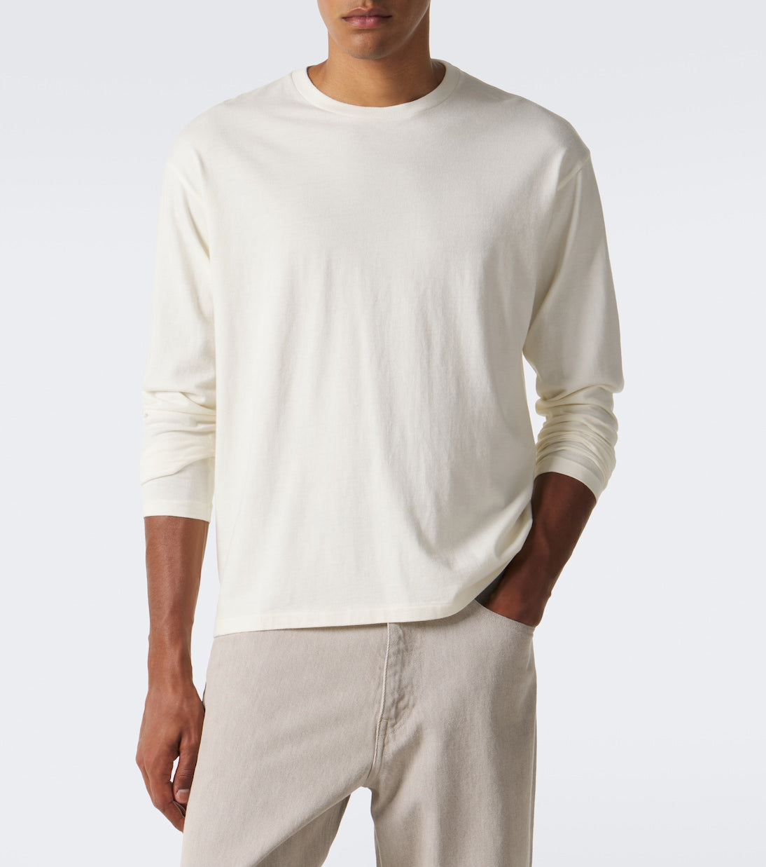 Auralee - Cotton and cashmere jersey T-shirt