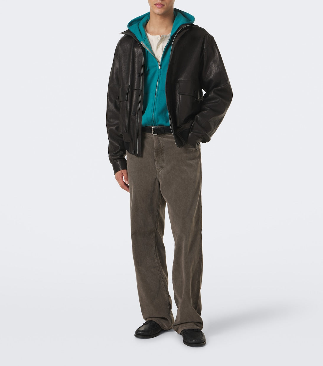 Auralee - Cotton, wool, and silk zip-up hoodie