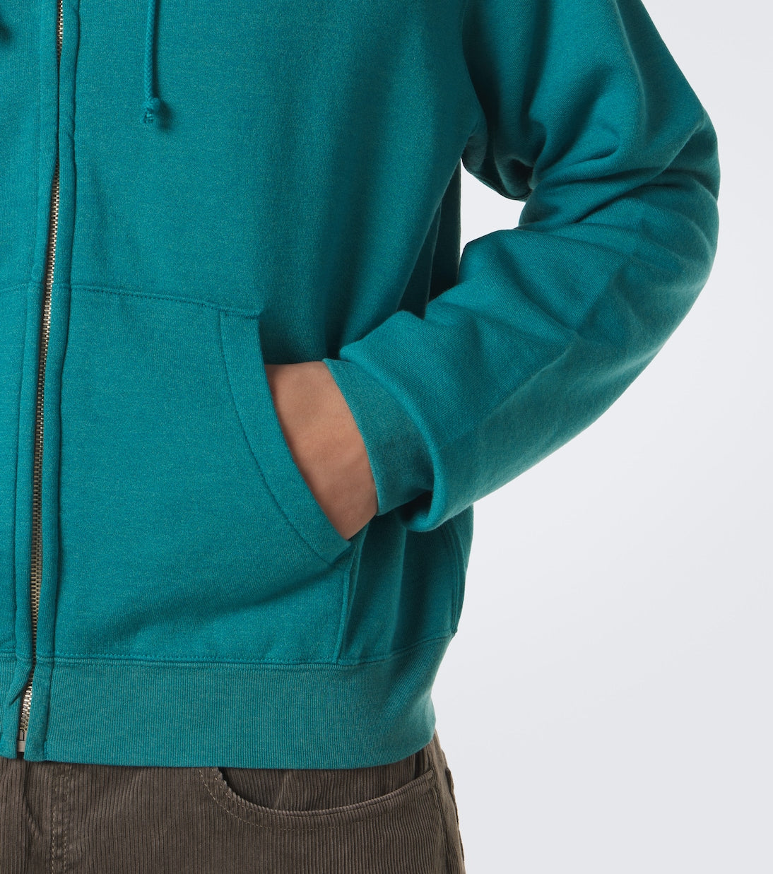 Auralee - Cotton, wool, and silk zip-up hoodie