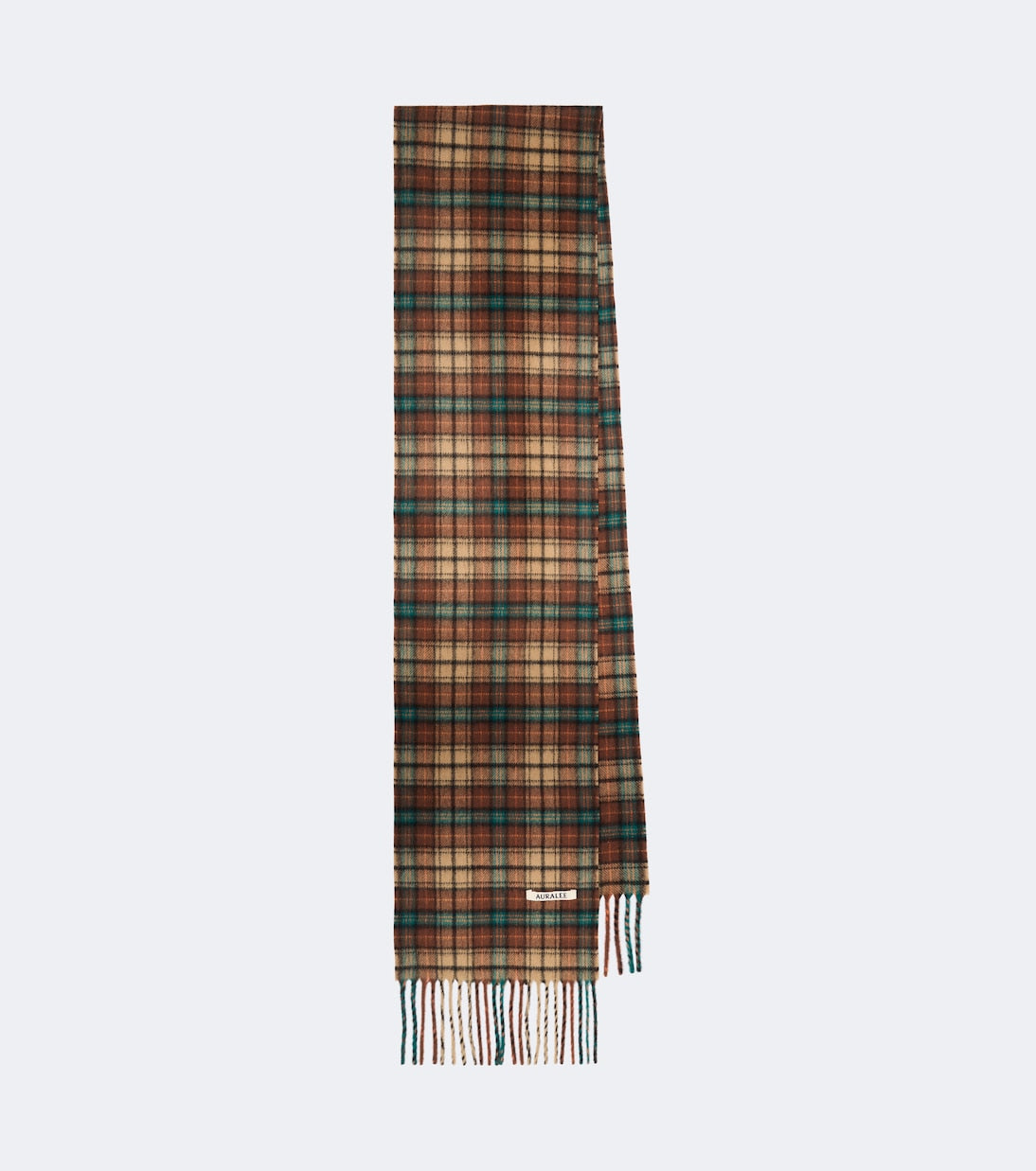 Auralee - Checked fringed cashmere scarf