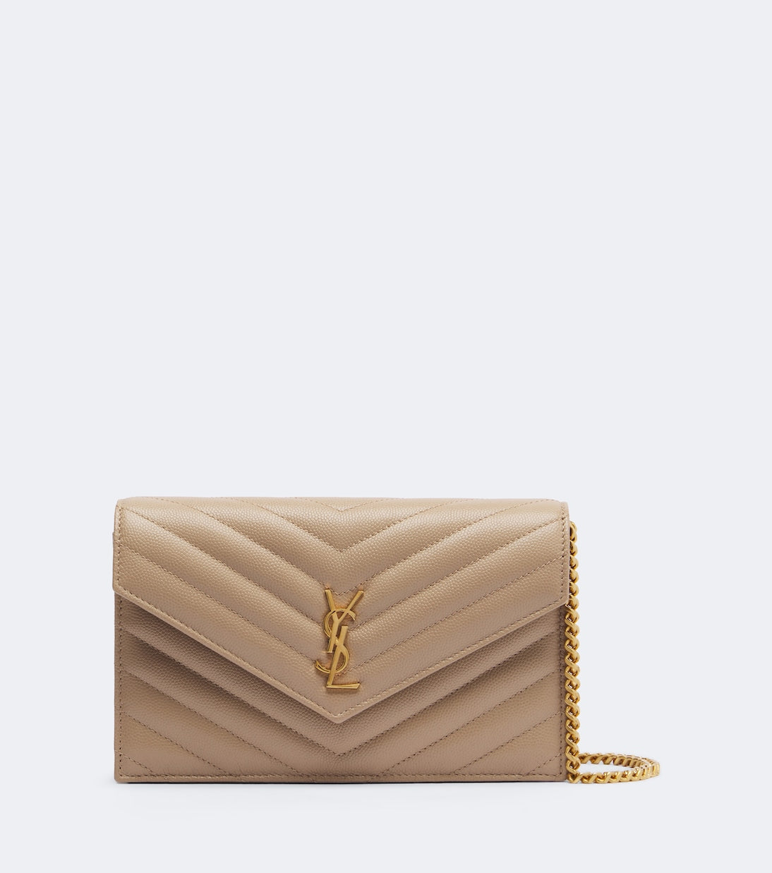Saint Laurent - Cassandre Envelope leather wallet on chain