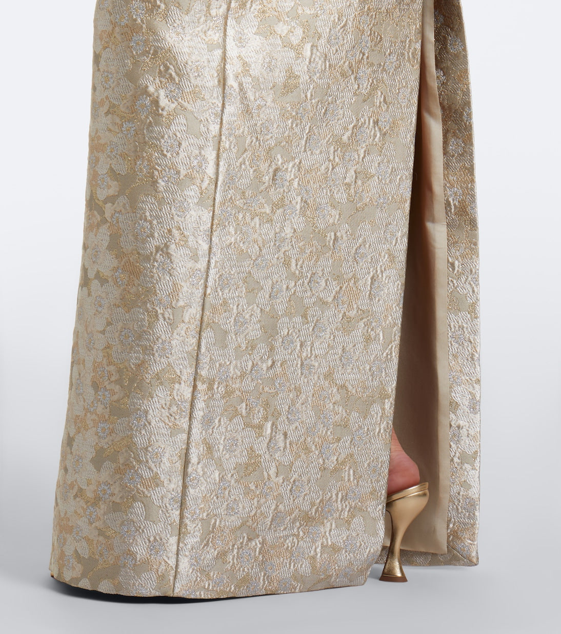 Markarian - Clover floral brocade bustier gown