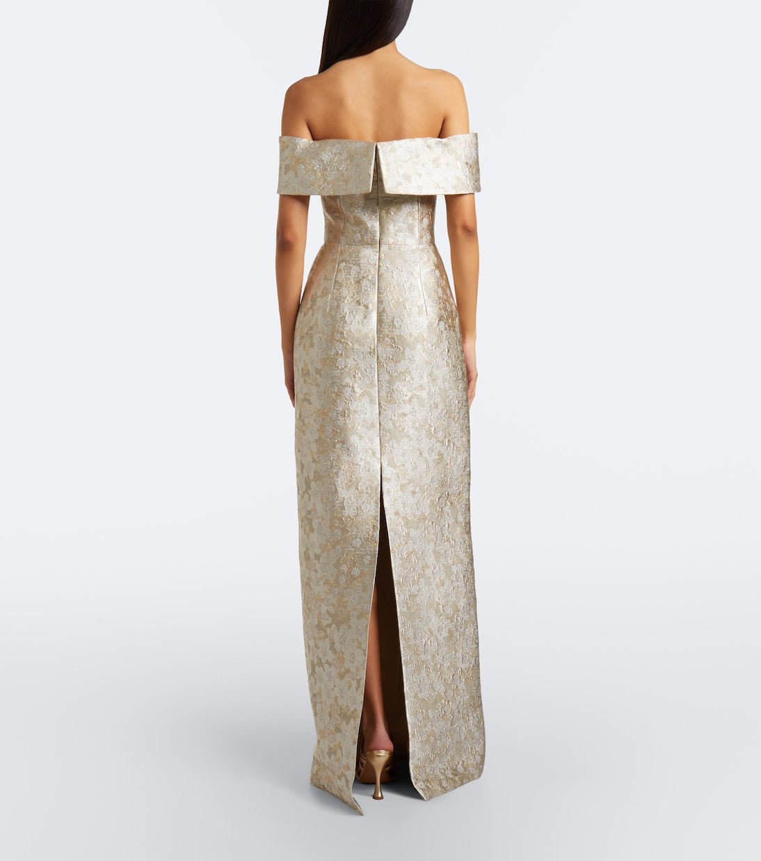 Markarian - Clover floral brocade bustier gown