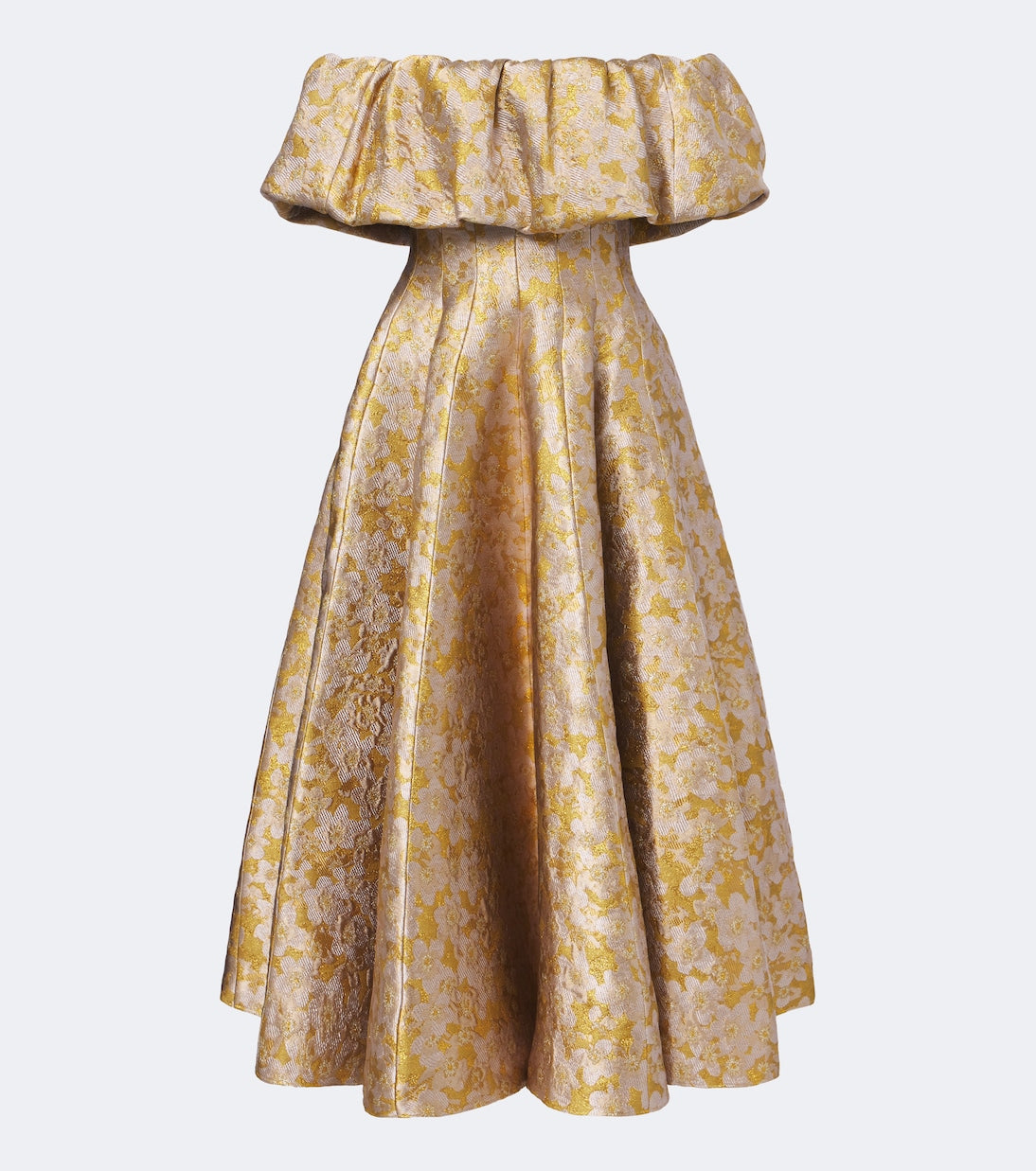 Markarian - Floral off-shoulder brocade cocktail dress