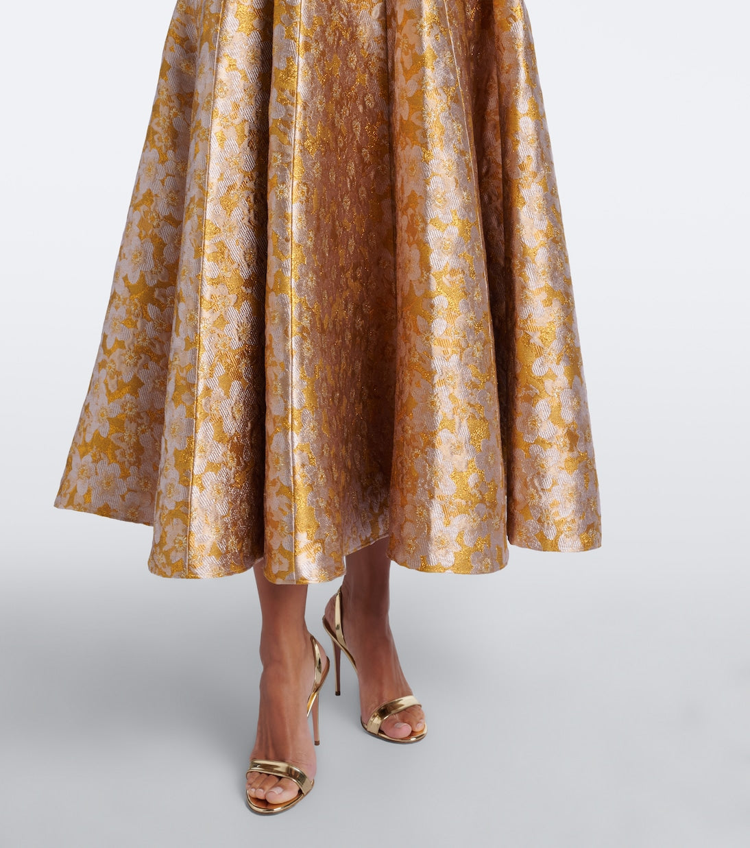 Markarian - Floral off-shoulder brocade cocktail dress