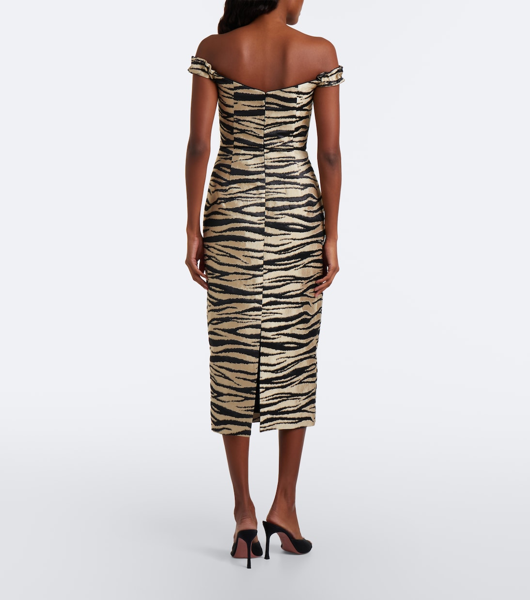 Markarian - Amina off-shoulder jacquard midi dress