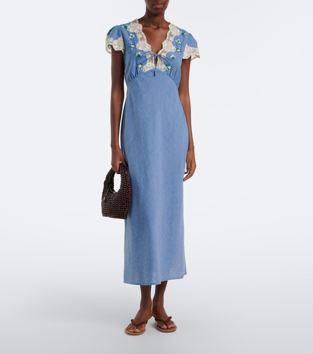 Rixo - Amari embroidered cotton midi dress