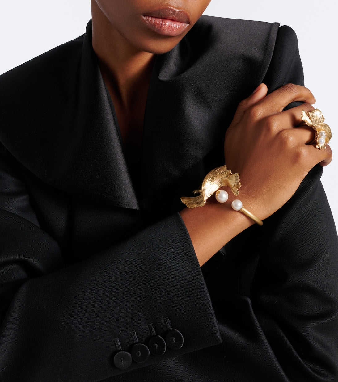 Jimmy Choo - Wave embellished cuff bracelet