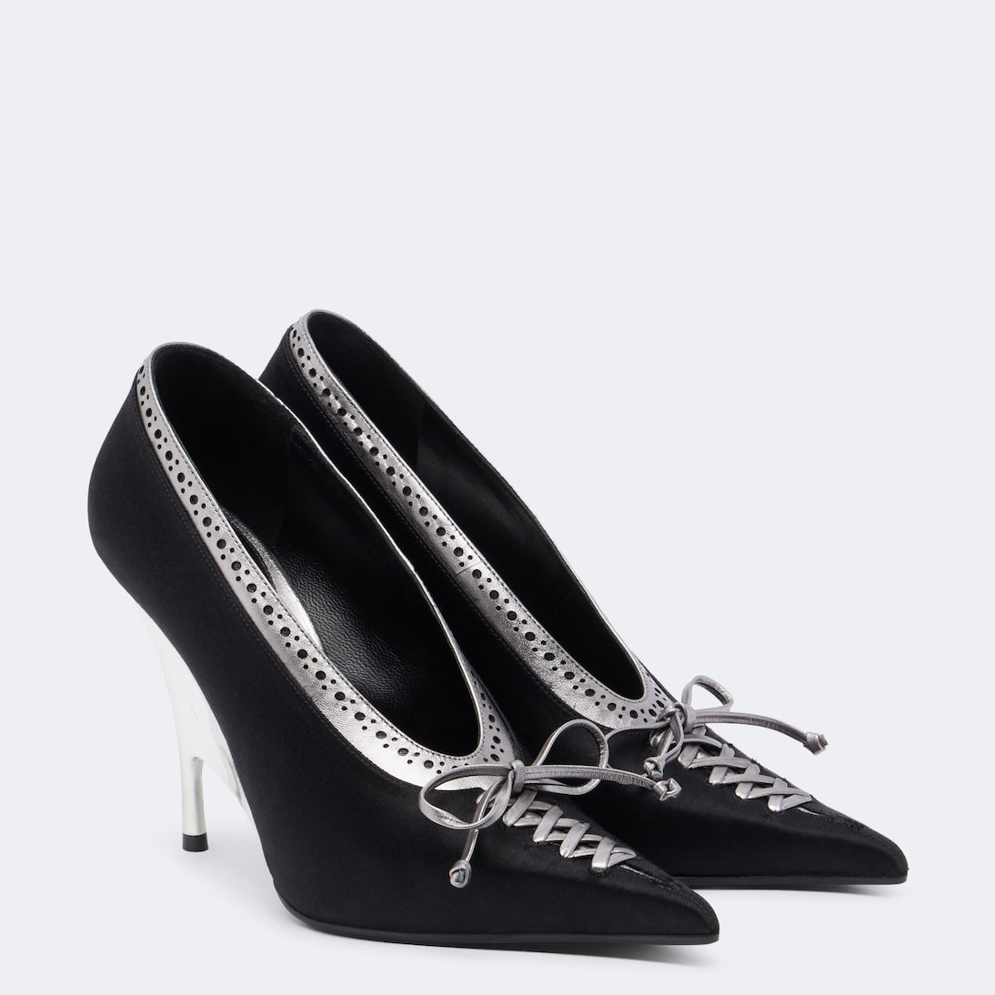 McQueen - Koko leather and satin pumps
