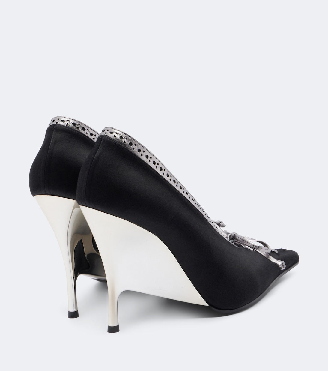 McQueen - Koko leather and satin pumps