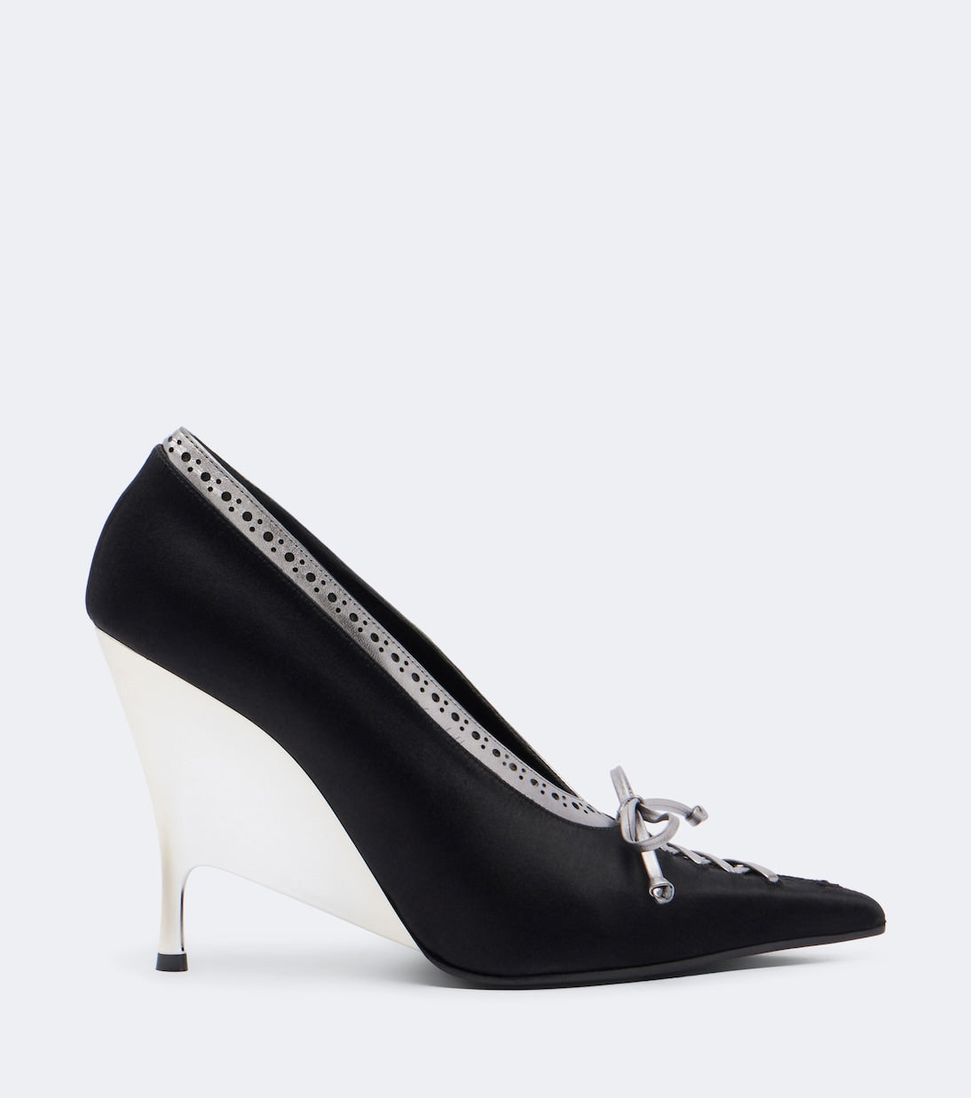 McQueen - Koko leather and satin pumps