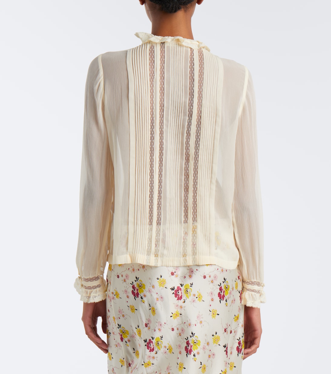 Dôen - Magdeline ruffled silk chiffon blouse