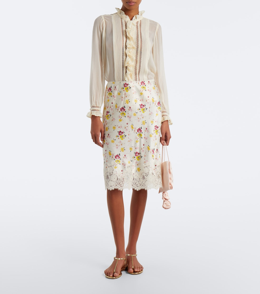 Dôen - Magdeline ruffled silk chiffon blouse