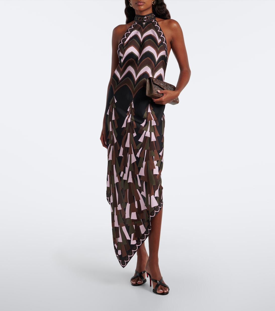 Pucci - Baiadera halterneck silk twill midi dress